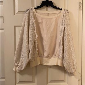 Free People crocheted sweatshirt
